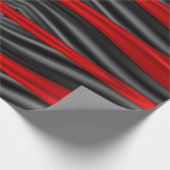 Rotes und schwarzes langes Muster Geschenkpapier (Ecke)