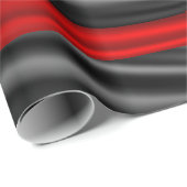 Rotes und schwarzes langes Muster Geschenkpapier (Rolleneckpunkt)