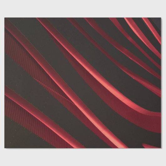 Rotes und schwarzes Logo Geschenkpapier (Flach)