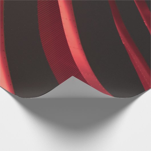 Rotes und schwarzes Logo Geschenkpapier (Ecke)