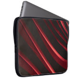 Rotes und schwarzes Logo Laptopschutzhülle (Vorne Rechts)