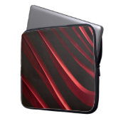Rotes und schwarzes Logo Laptopschutzhülle (Vorderseite Links)