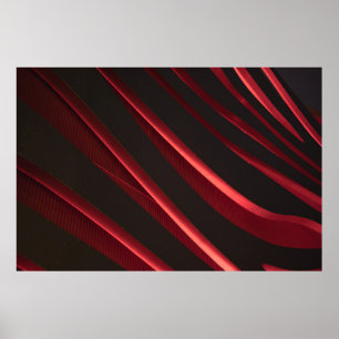 Rotes und schwarzes Logo Poster