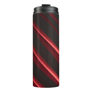 Rotes und schwarzes Logo Thermosbecher