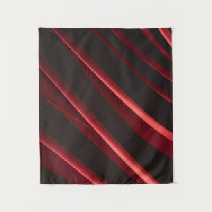 Rotes und schwarzes Logo Wandteppich