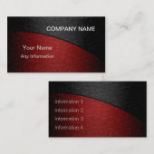 Rotes und schwarzes Luxusmetallisches Visitenkarte (Vorne/Hinten)