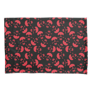 Rotes und Schwarzes mehrfaches Motiv   Schädelmust Kissenbezug