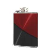 Rotes und schwarzes Metall Flachmann (Links)