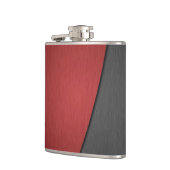 Rotes und schwarzes Metall Flachmann (Links)