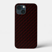 Rotes und schwarzes Muster Case-Mate iPhone Hülle (Rückseite)
