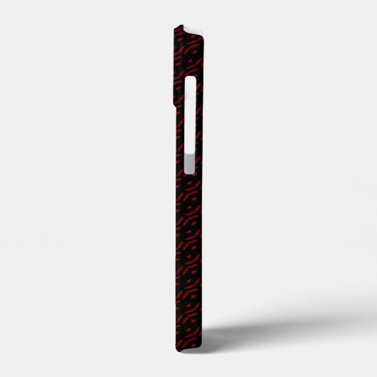 Rotes und schwarzes Muster Case-Mate iPhone Hülle (Rückseite / Links)