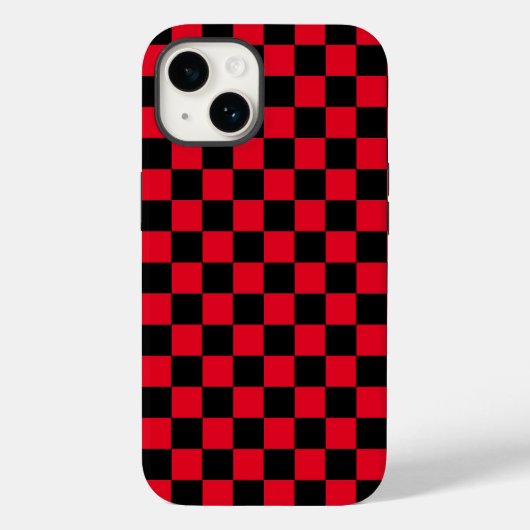 Rotes und schwarzes Muster Case-Mate iPhone Hülle (Rückseite)