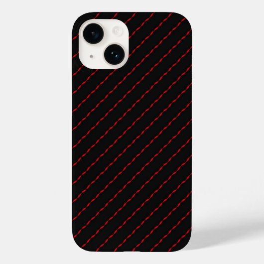 Rotes und schwarzes Muster Case-Mate iPhone Hülle (Rückseite)
