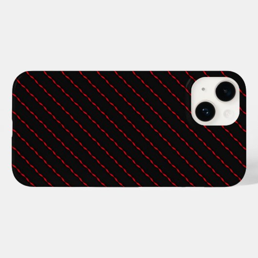 Rotes und schwarzes Muster Case-Mate iPhone Hülle (Rückseite (Horizontal))