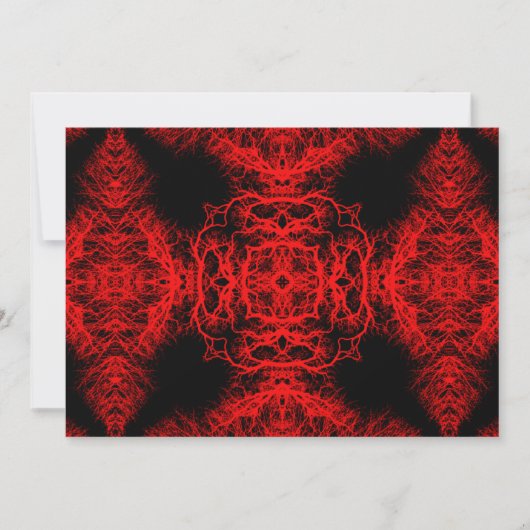 Rotes und schwarzes Muster Einladung (Vorderseite)