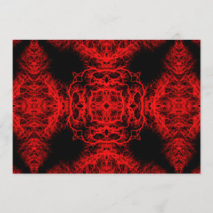 Rotes und schwarzes Muster Einladung