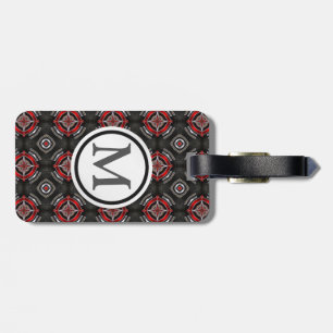 Rotes und schwarzes Muster Gepäckanhänger