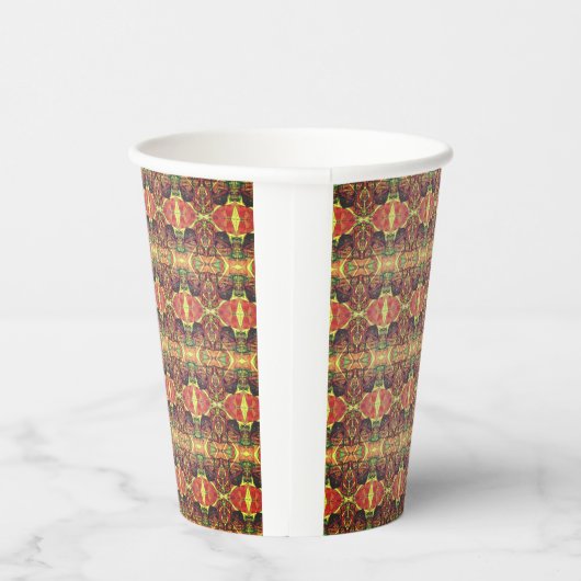 Rotes und schwarzes Muster Pappbecher (Rechts)