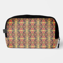 Rotes und schwarzes Muster Waschbeutel