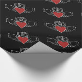 Rotes und schwarzes Pattern-Papier Geschenkpapier (Ecke)