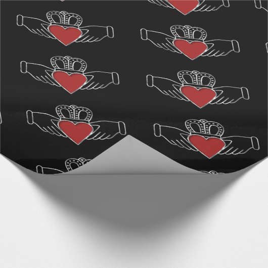 Rotes und schwarzes Pattern-Papier Geschenkpapier (Ecke)