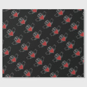Rotes und schwarzes Pattern-Papier Geschenkpapier (Flach)