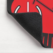 Rotes und schwarzes Power-Fahrrad Mousepad (Ecke)
