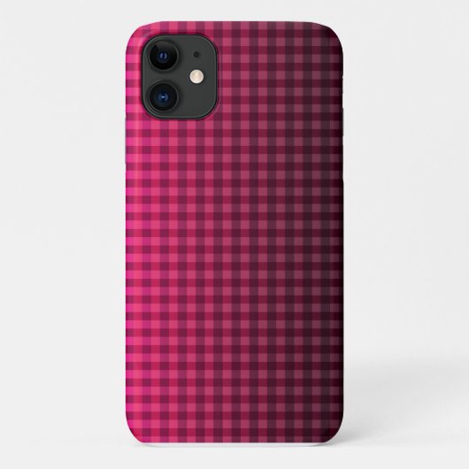 Rotes und schwarzes Prüfmuster Case-Mate iPhone Hülle (Rückseite)