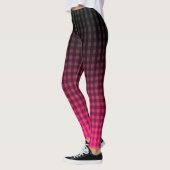 Rotes und schwarzes Prüfmuster Leggings (Links)