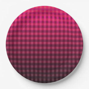 Rotes und schwarzes Prüfmuster Pappteller