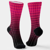 Rotes und schwarzes Prüfmuster Socken (Gewinkelt)