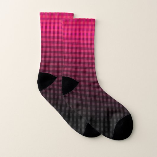 Rotes und schwarzes Prüfmuster Socken (Paar)