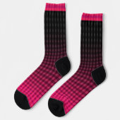 Rotes und schwarzes Prüfmuster Socken (Linkes Detail)