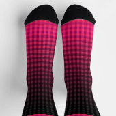 Rotes und schwarzes Prüfmuster Socken (Oben)