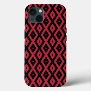 Rotes und schwarzes Rautenmuster Case-Mate iPhone  Hülle