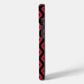 Rotes und schwarzes Rautenmuster Case-Mate iPhone Hülle (Rückseite / Links)