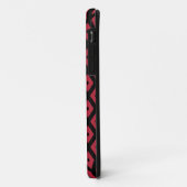Rotes und schwarzes Rautenmuster Case-Mate iPhone Hülle (Hinten/Links)