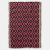 Rotes und schwarzes Rautenmuster Decke (Vorderseite Vertikal)