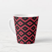 Rotes und schwarzes Rautenmuster Milchtasse (Linke Ecke)