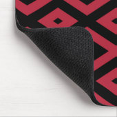 Rotes und schwarzes Rautenmuster Mousepad (Ecke)