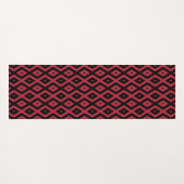 Rotes und schwarzes Rautenmuster Yogamatte (Rückseite (Horizontal))
