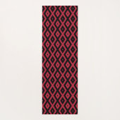 Rotes und schwarzes Rautenmuster Yogamatte (Rückseite)