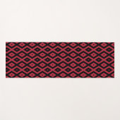 Rotes und schwarzes Rautenmuster Yogamatte (Vorderseite (Horizontal))