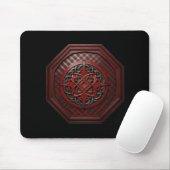Rotes und schwarzes Schachbrett-Keltischer Knoten Mousepad (Mit Mouse)