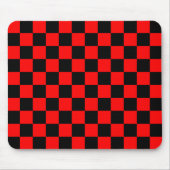 Rotes und schwarzes Schachbrett-Muster Mousepad (Vorne)