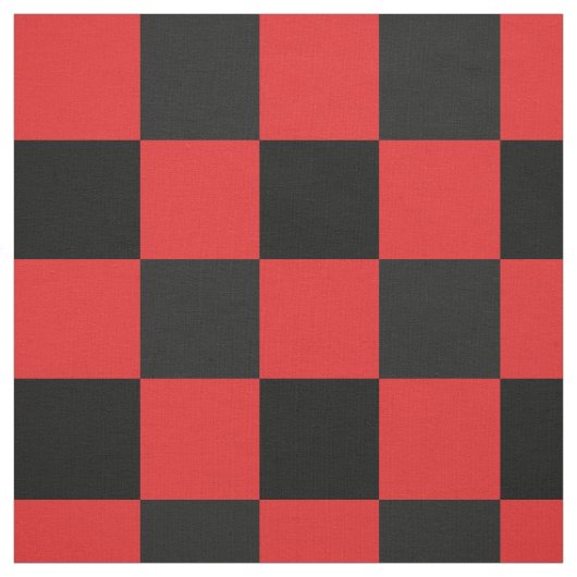 Rotes und schwarzes Schachbrettmuster Stoff (Muster)