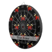 Rotes und schwarzes Schmetterlingsmuster Dartscheibe (Vorderseite rechts)
