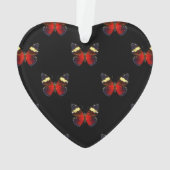Rotes und schwarzes Schmetterlingsmuster Ornament (Rückseite)