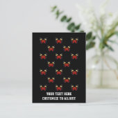 Rotes und schwarzes Schmetterlingsmuster Postkarte (Stehend Vorderseite)