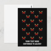Rotes und schwarzes Schmetterlingsmuster Postkarte (Vorne/Hinten)